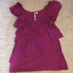 Lauren Conrad ruffle top. Size Xs